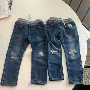 Two Pair of 4T Cat and Jack Kids Blue Jeans